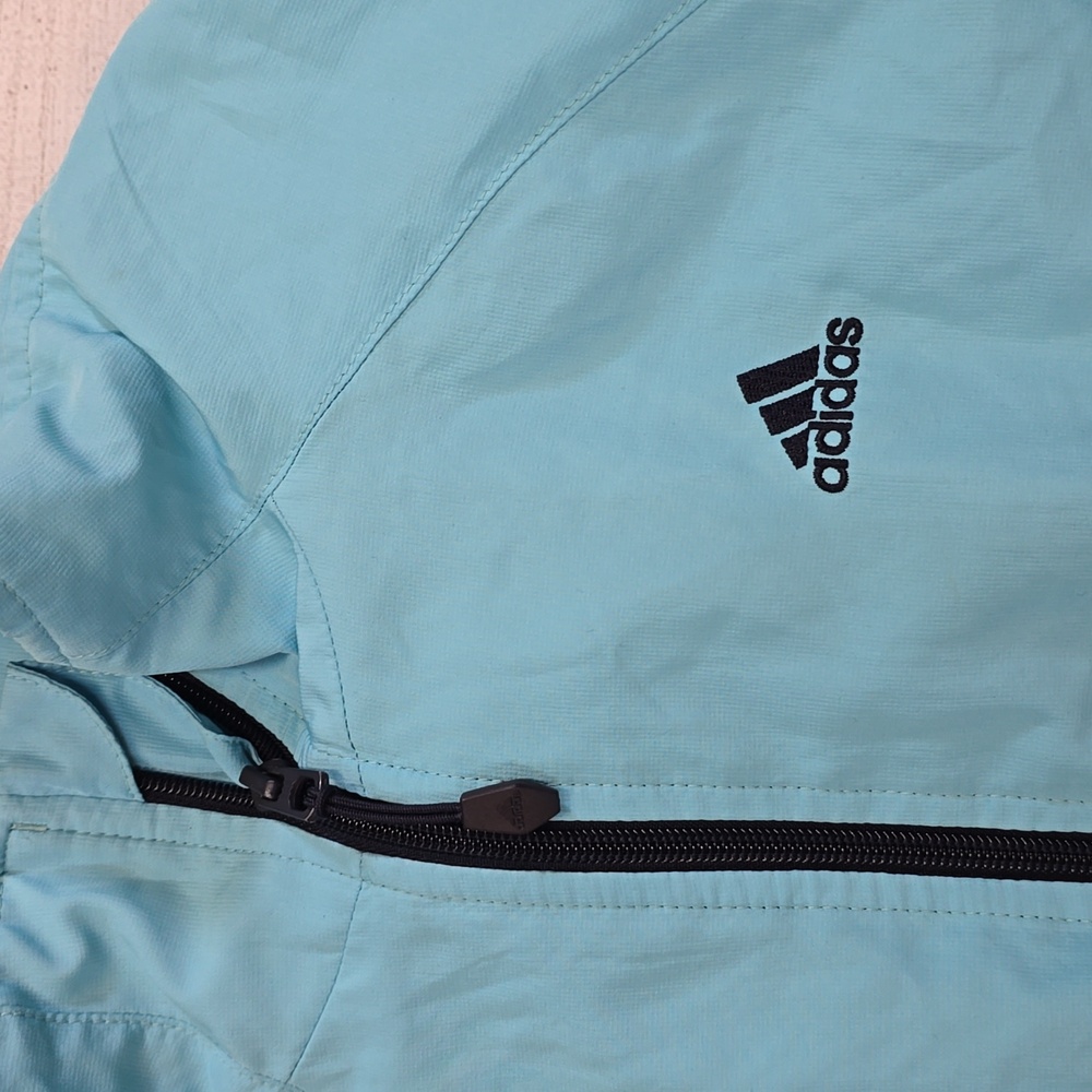 Adidas Blue Ski Snow Jacket Lightweight Performance Size Med View 2